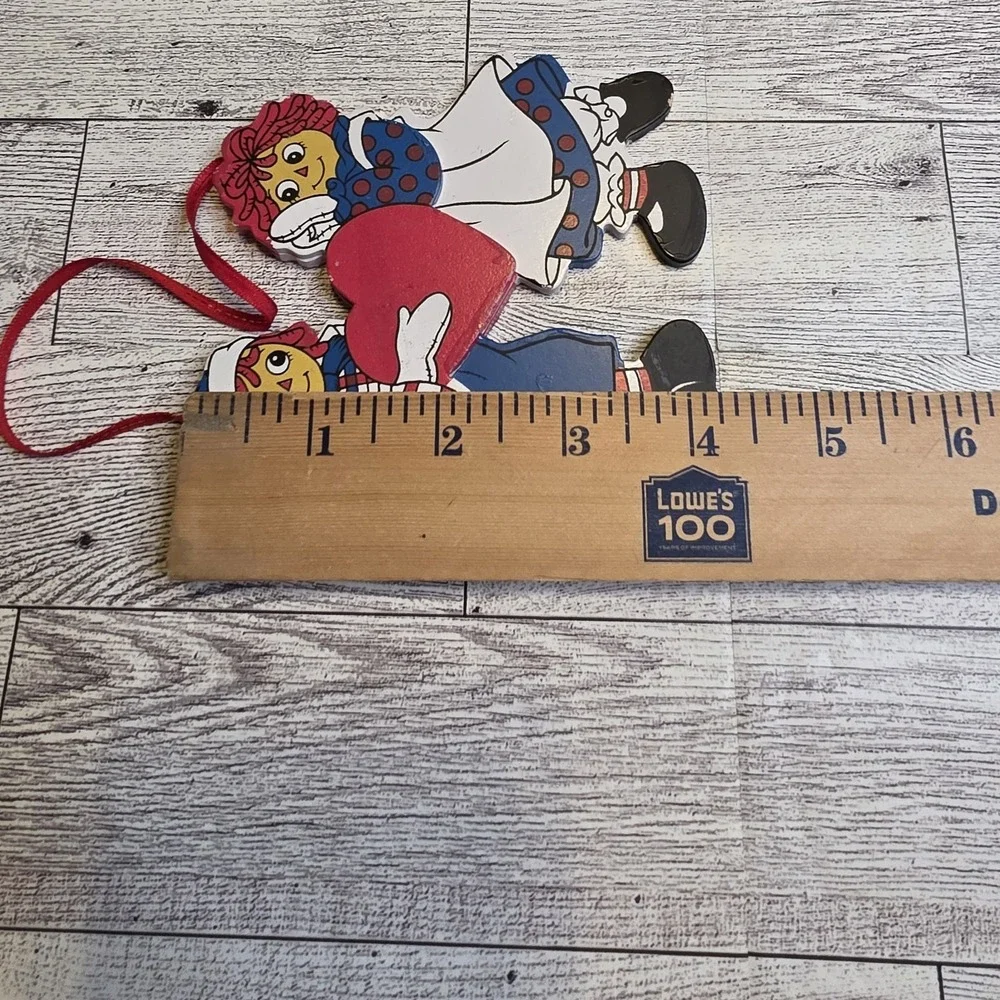 Vintage Kurt Adler Raggedy ANN ANDY holding heart Christmas tree Ornament 1994